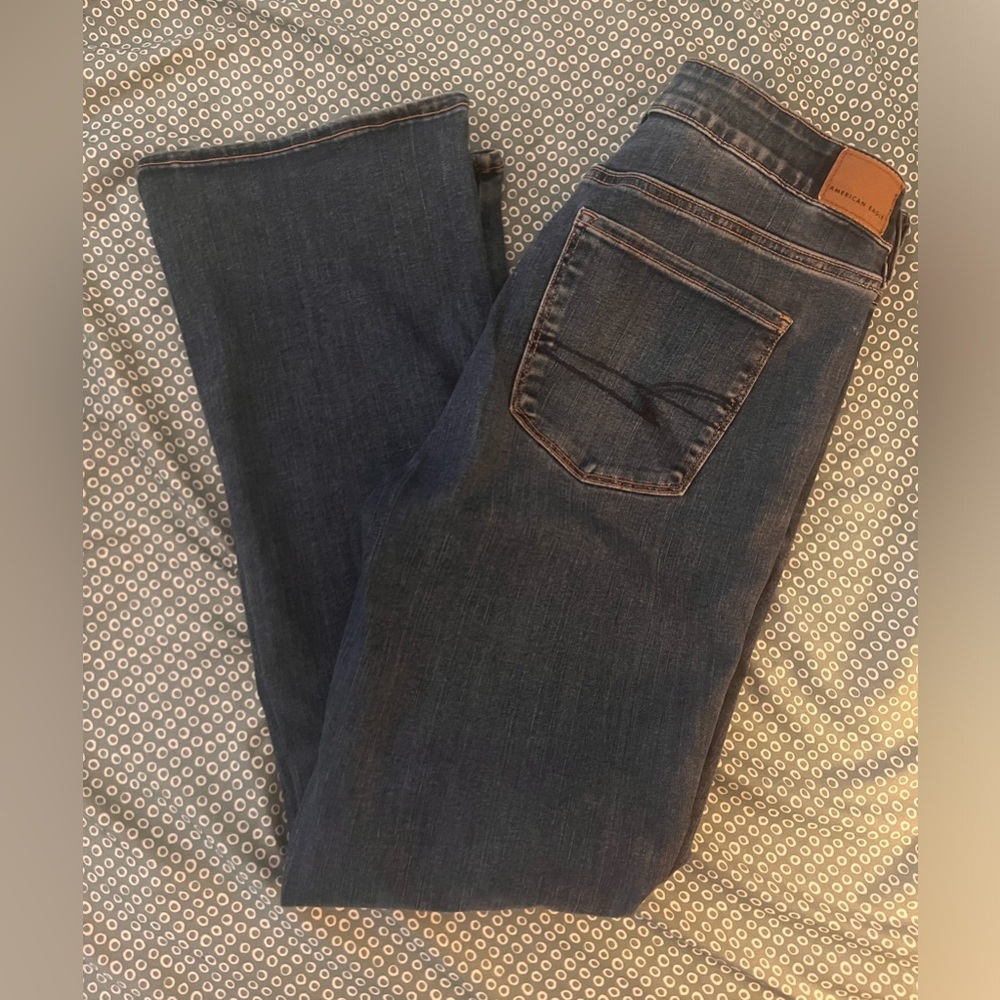 American Eagle High Rise Skinny Kick Jeans size 14